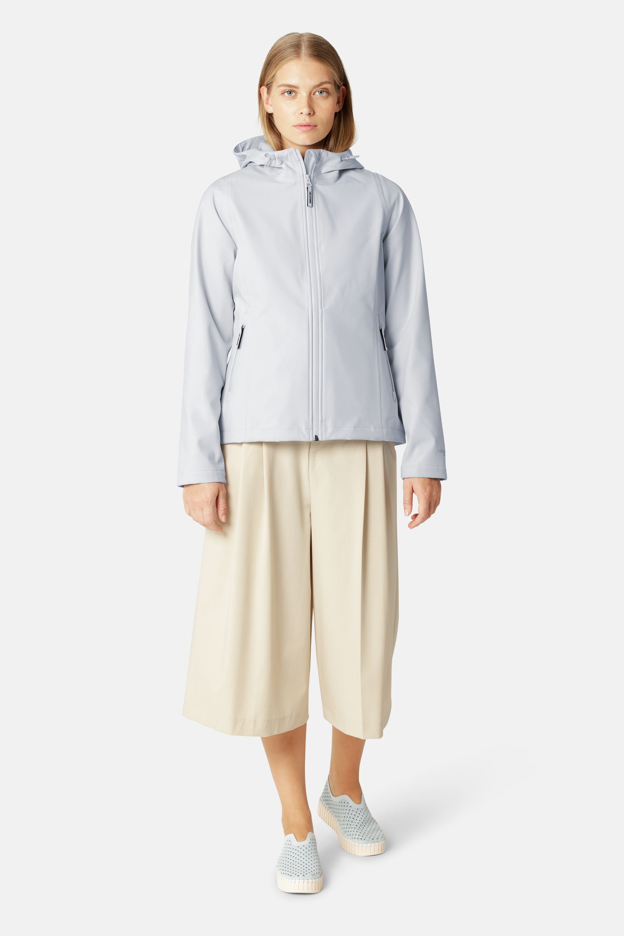 Kurzer Softshell Regenmantel - Heather
